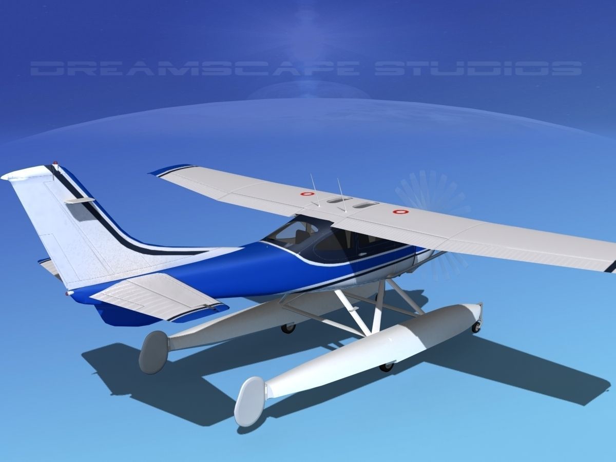 Cessna 182 Skylane Seaplane V07 3D model_3