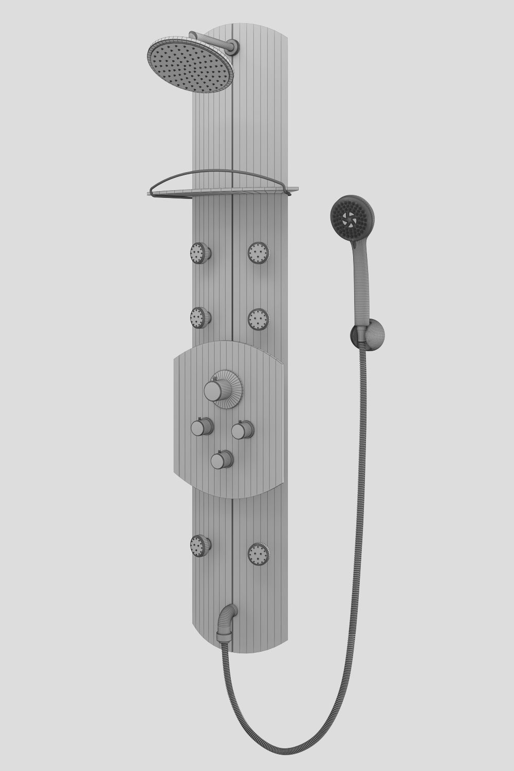 Hydromassage panels Ravak set 21 3D model_12