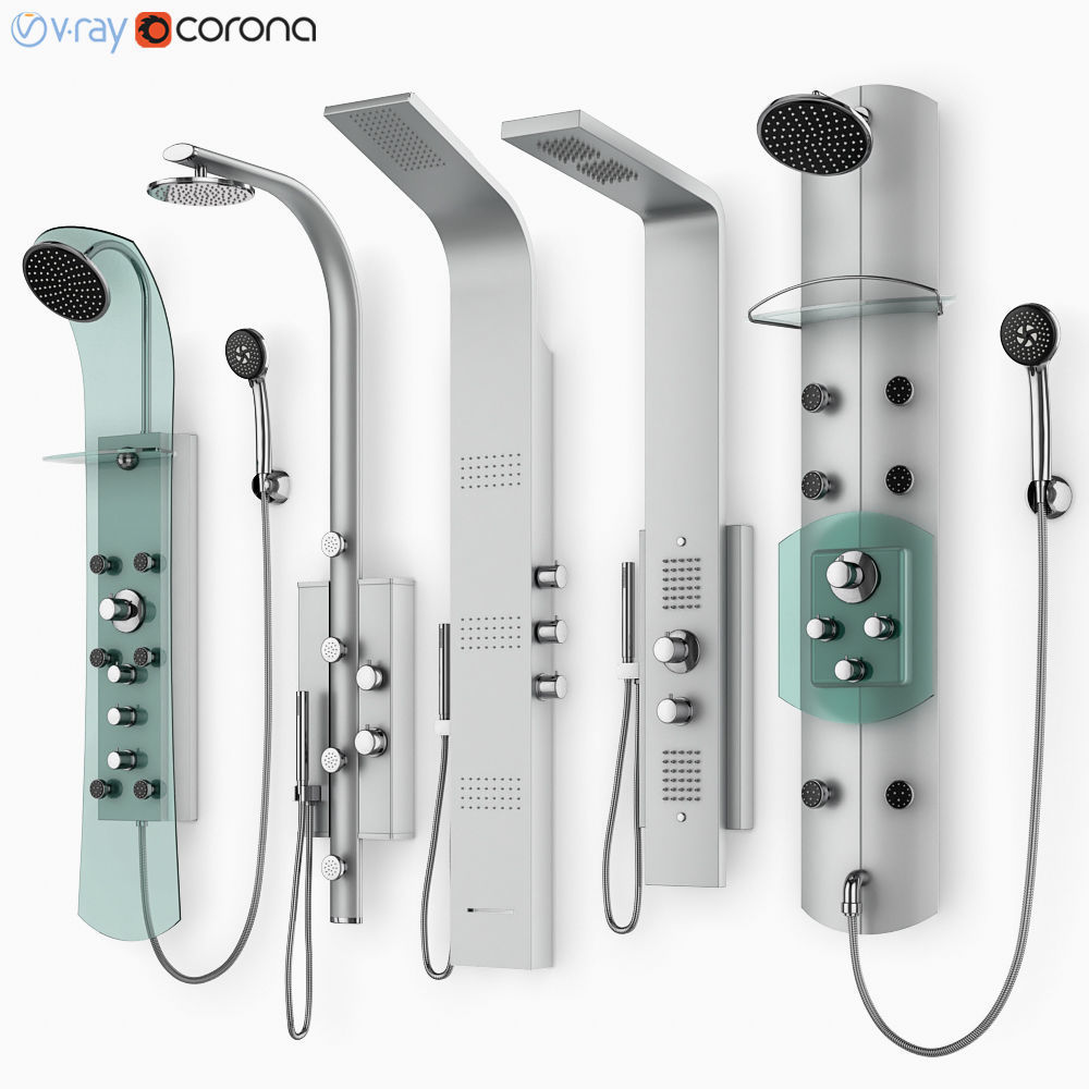 Hydromassage panels Ravak set 21 3D model_1