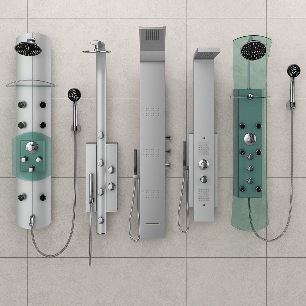 Hydromassage panels Ravak set 21 3D model_9