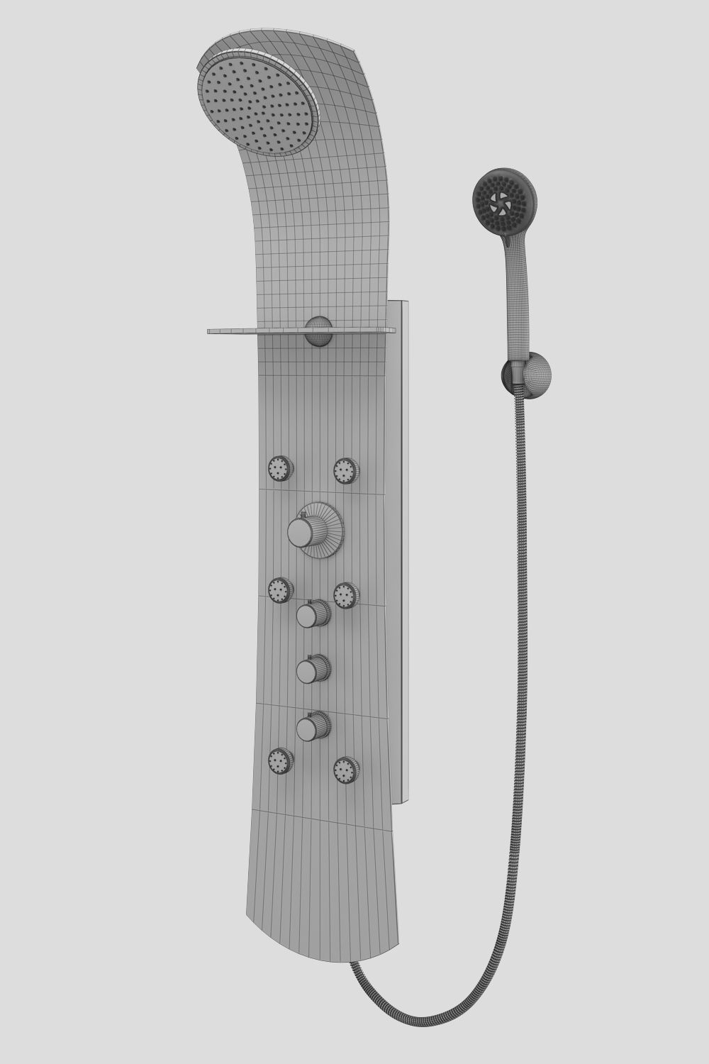 Hydromassage panels Ravak set 21 3D model_11