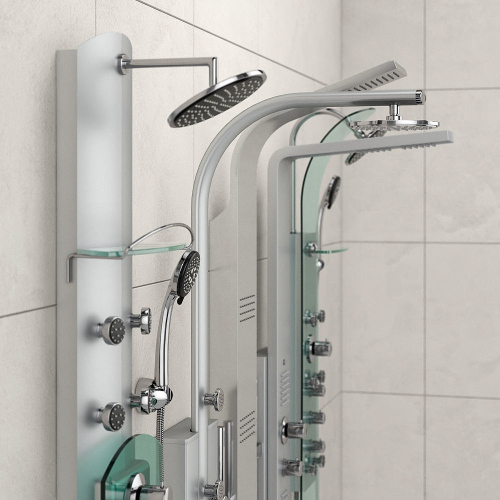 Hydromassage panels Ravak set 21 3D model_10