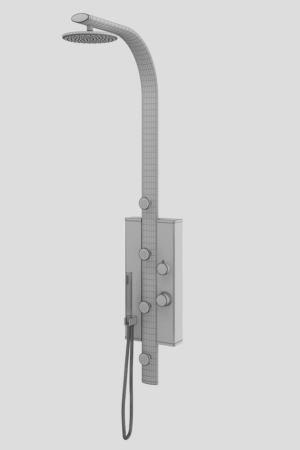 Hydromassage panels Ravak set 21 3D model_14