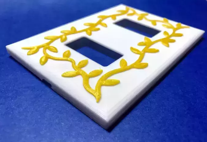 BTicino tree branches switch plate - two holes