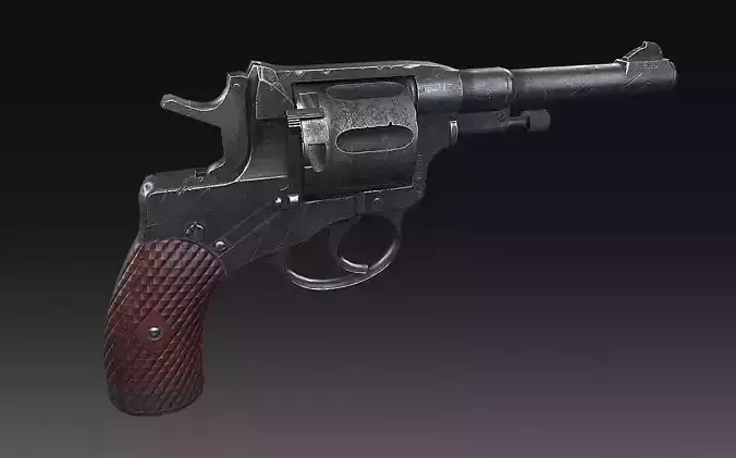 Nagant M1895 Low-poly 3D model