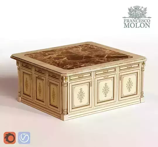 Kitchen island with bar