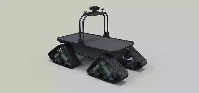 Tracked cargo robot 3D model