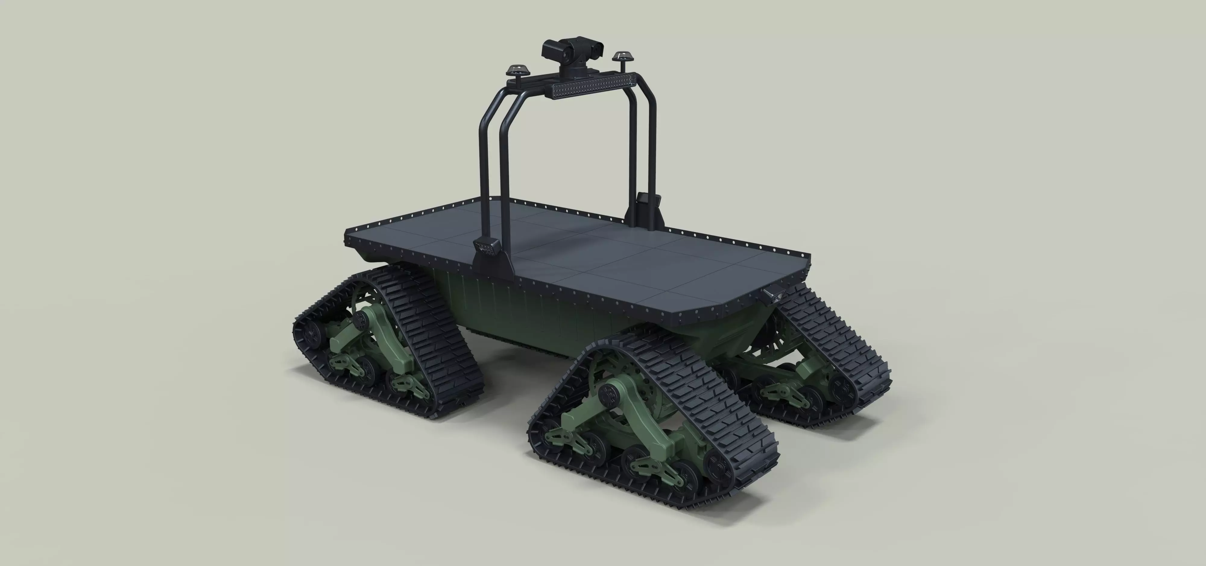 Tracked cargo robot 3D model_0