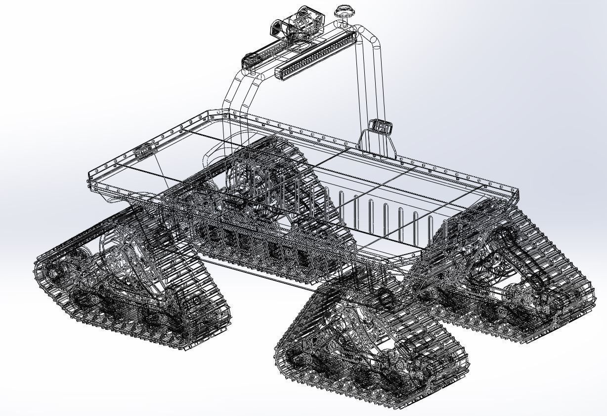 Tracked cargo robot 3D model_10