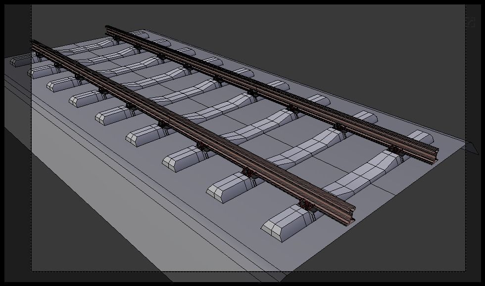 Rail track 3D model_2