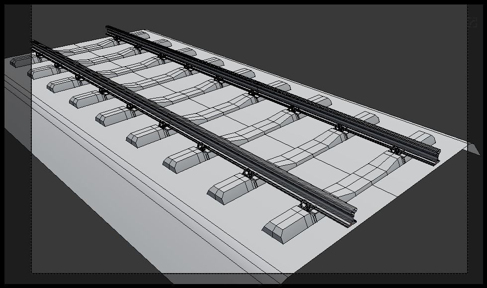 Rail track 3D model_3