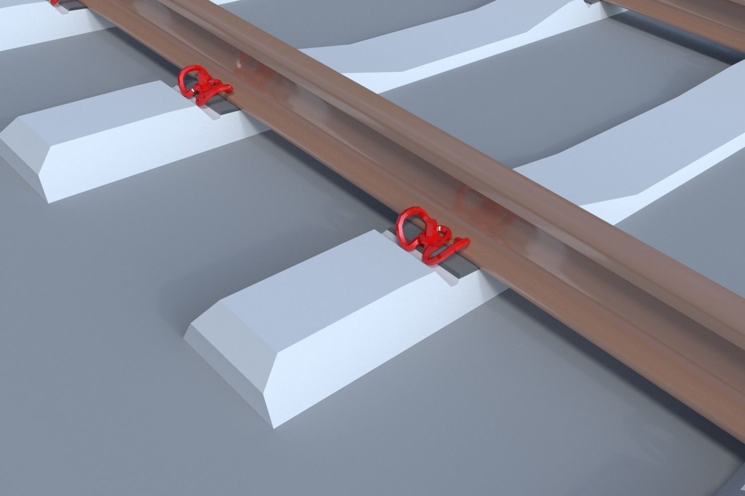 Rail track 3D model_1