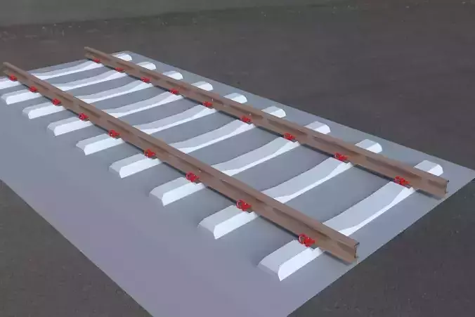 Rail track 3D model