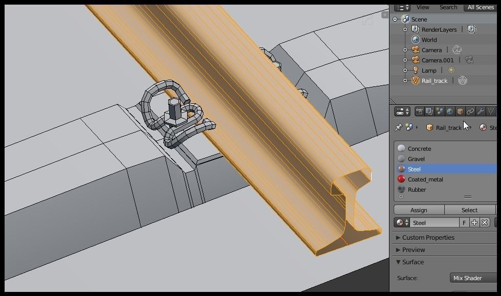 Rail track 3D model_7
