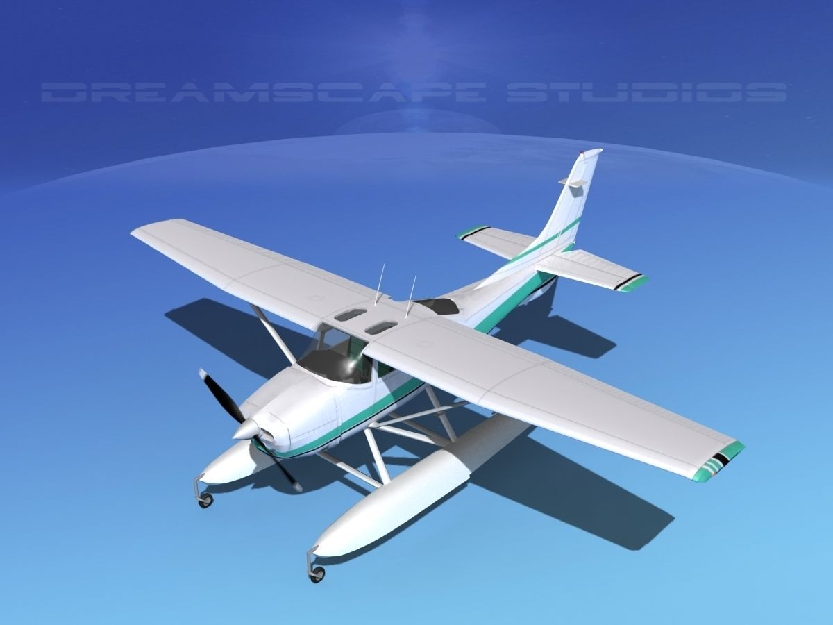 Cessna 182 Skylane Seaplane V12 3D model_10