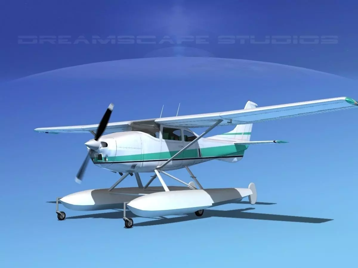 Cessna 182 Skylane Seaplane V12 3D model_0