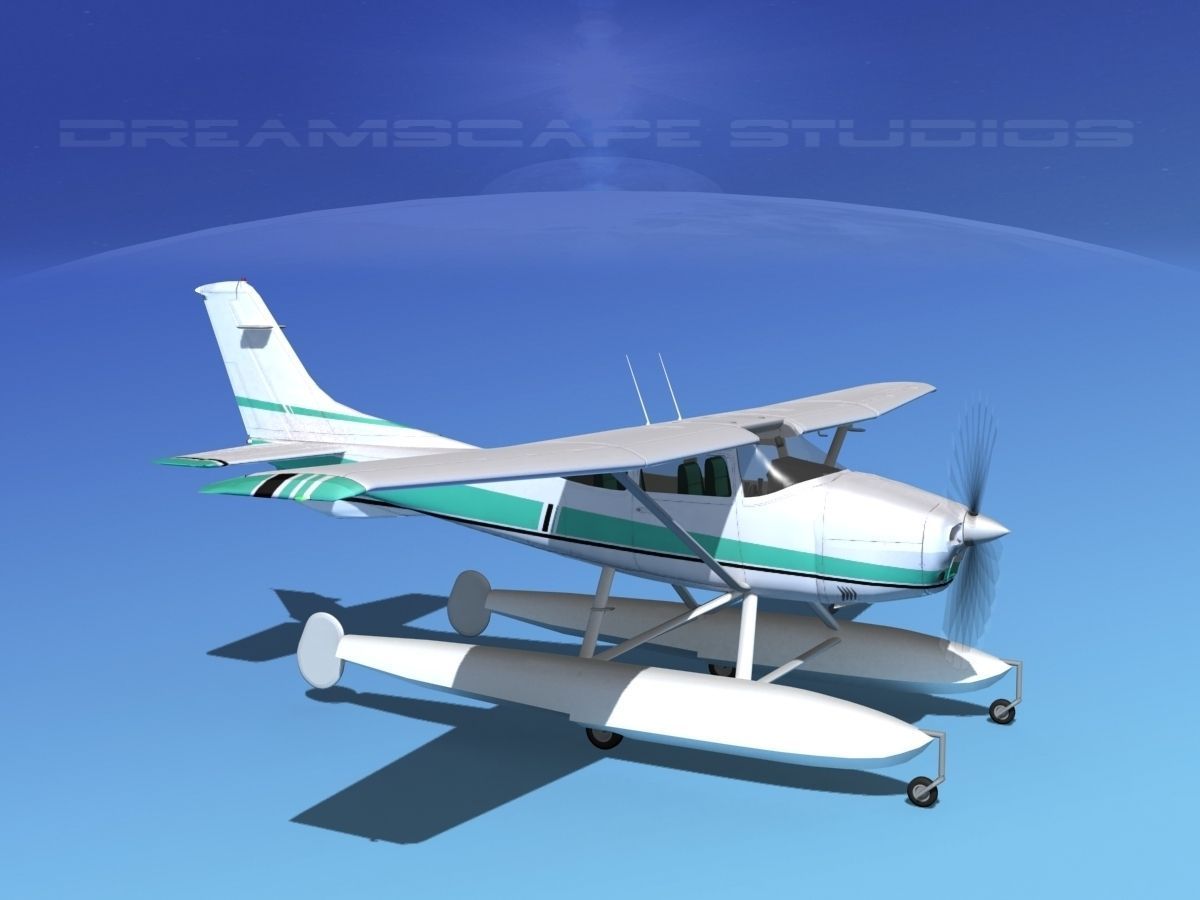 Cessna 182 Skylane Seaplane V12 3D model_3