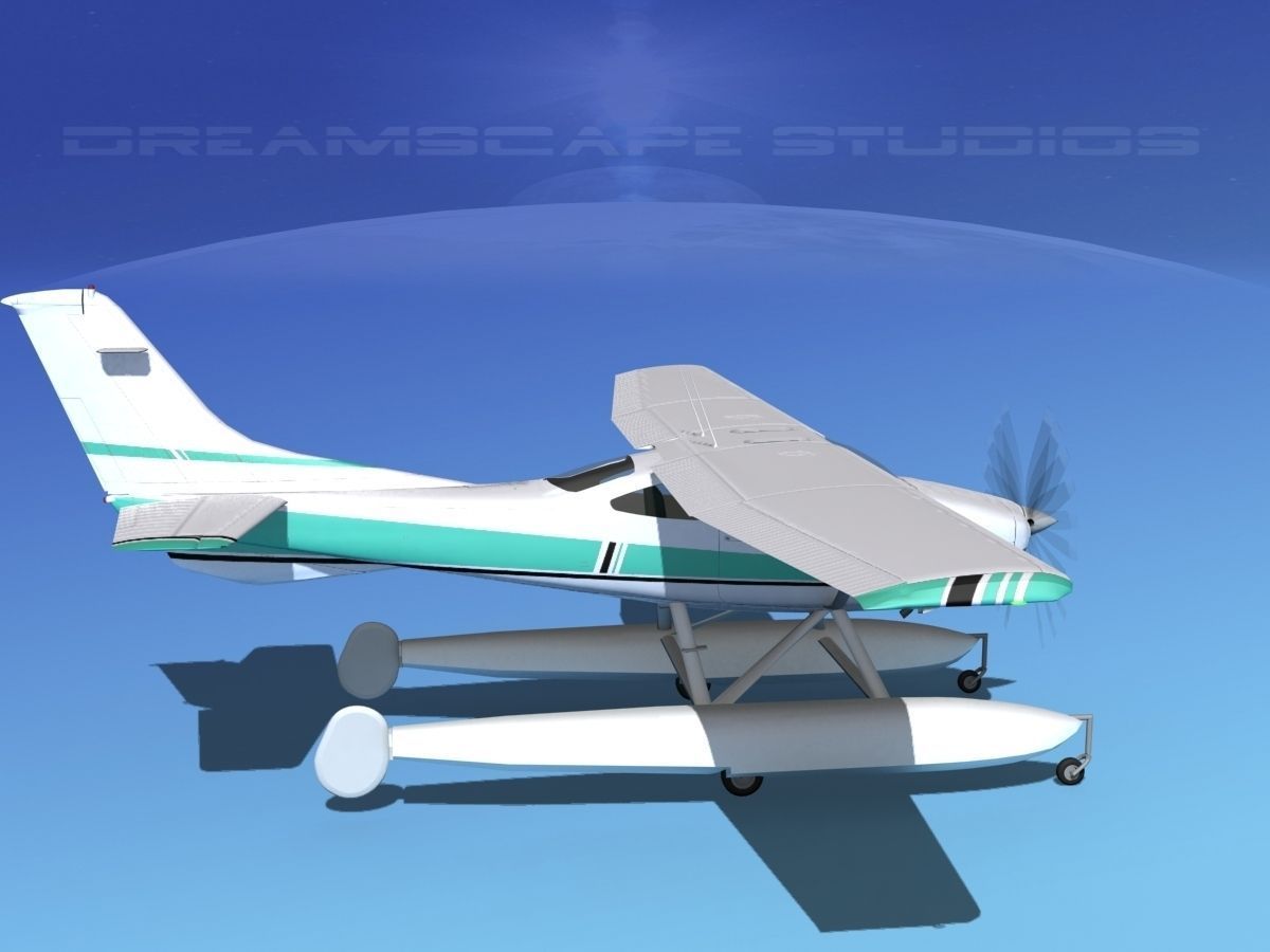 Cessna 182 Skylane Seaplane V12 3D model_4