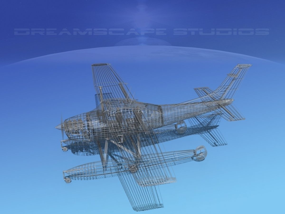 Cessna 182 Skylane Seaplane V12 3D model_17