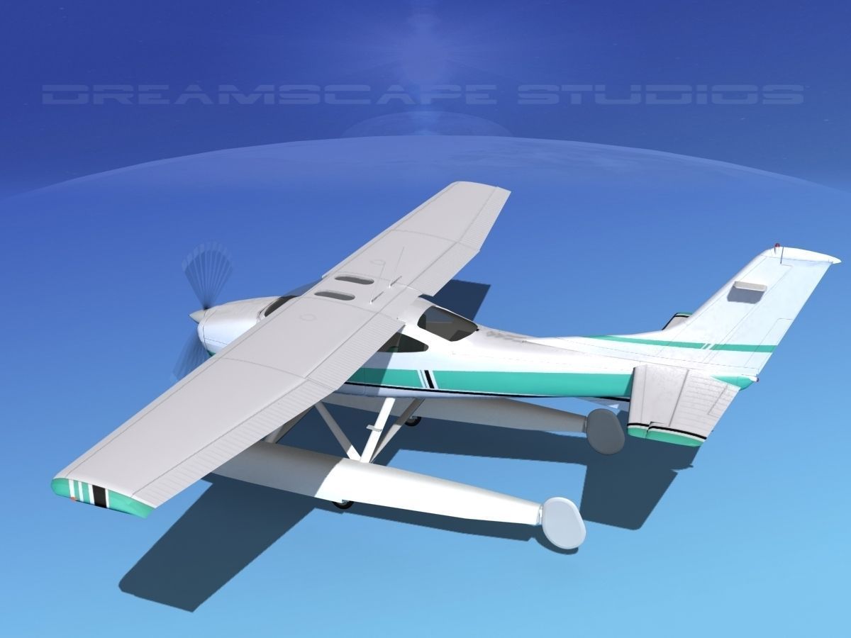 Cessna 182 Skylane Seaplane V12 3D model_8