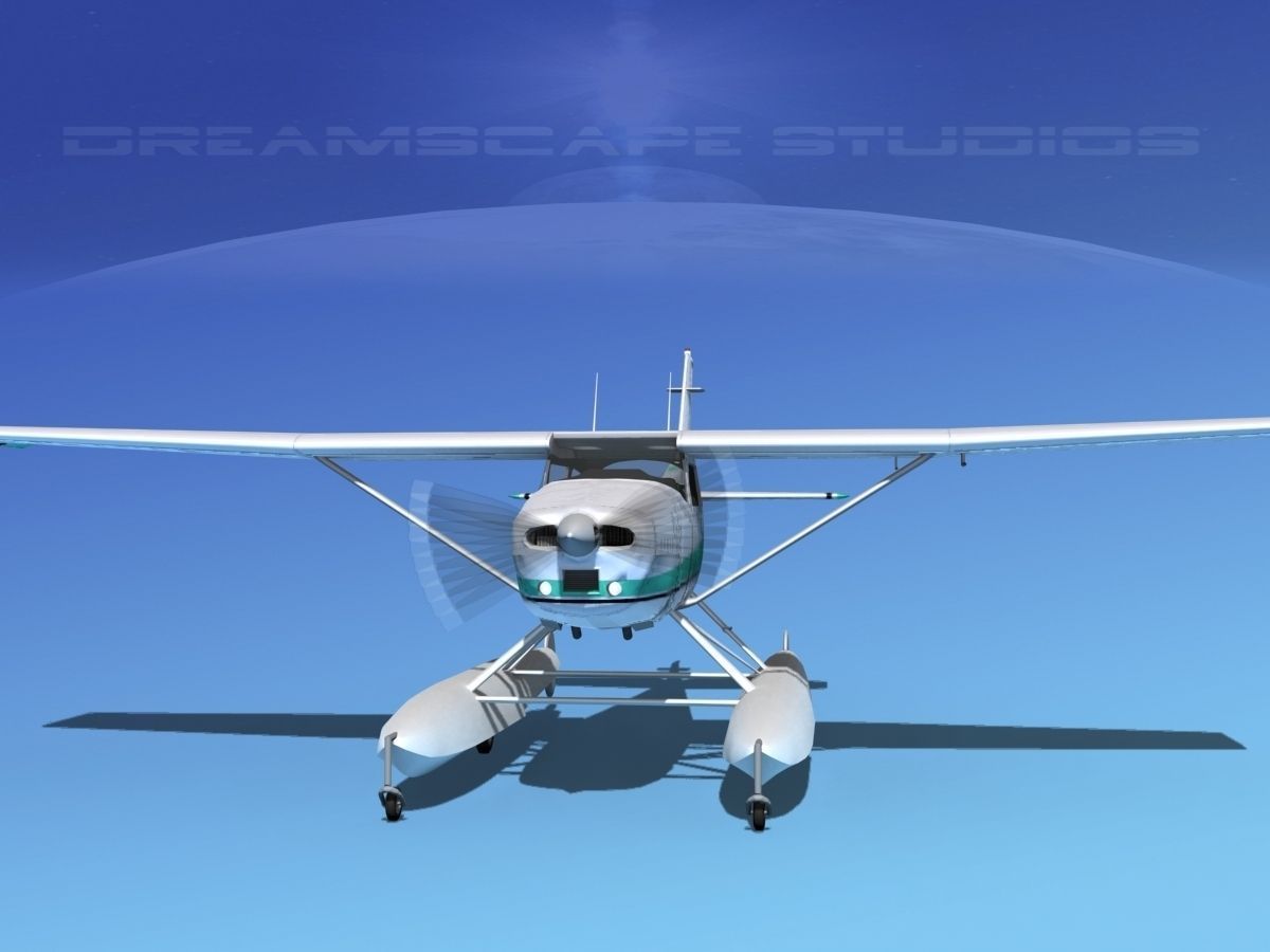 Cessna 182 Skylane Seaplane V12 3D model_1