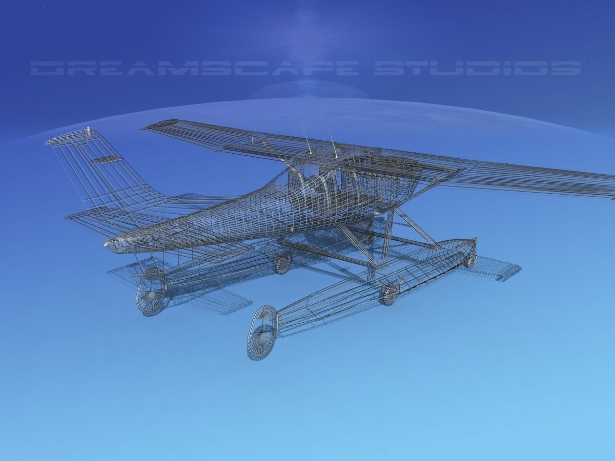 Cessna 182 Skylane Seaplane V12 3D model_14