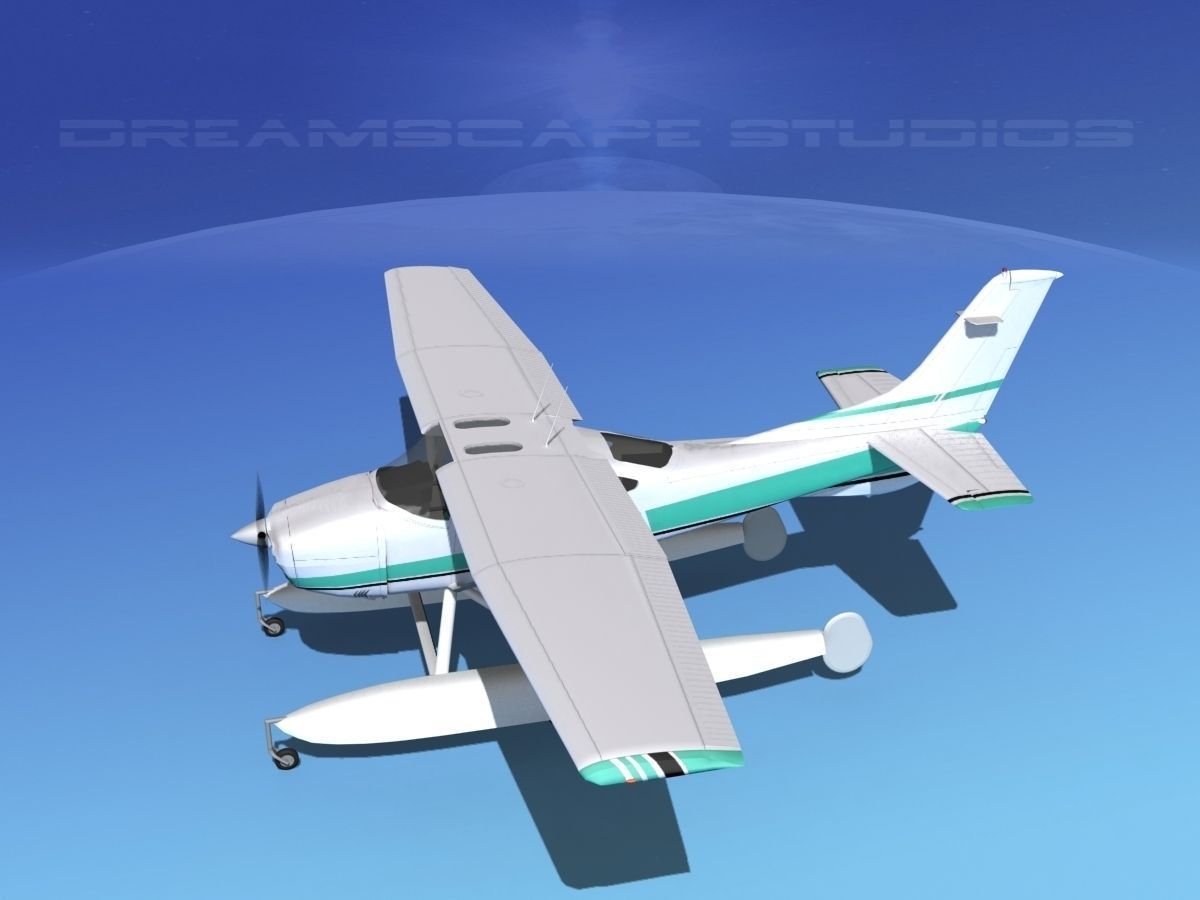 Cessna 182 Skylane Seaplane V12 3D model_9