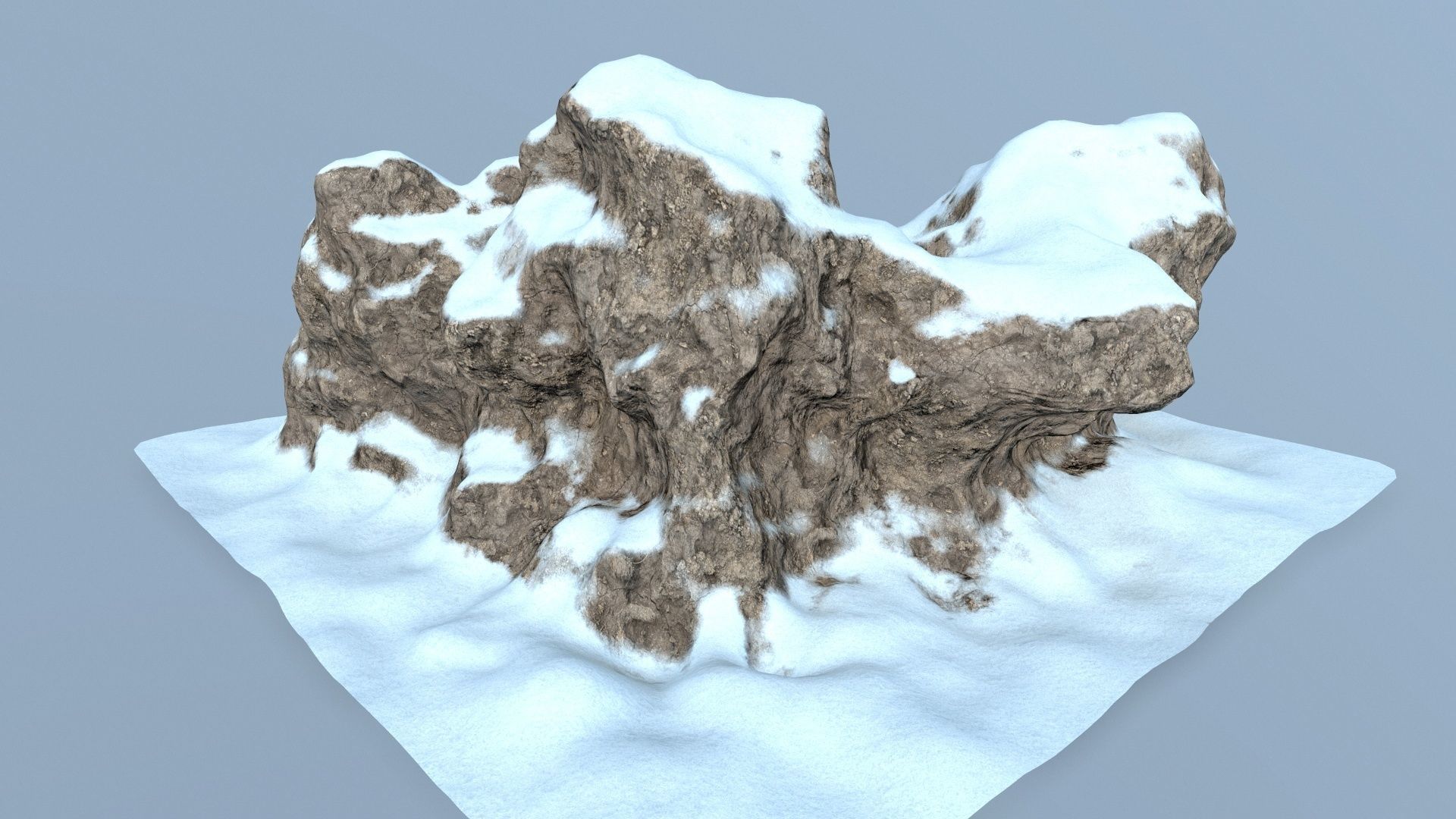 snow rocks Low-poly 3D model_4