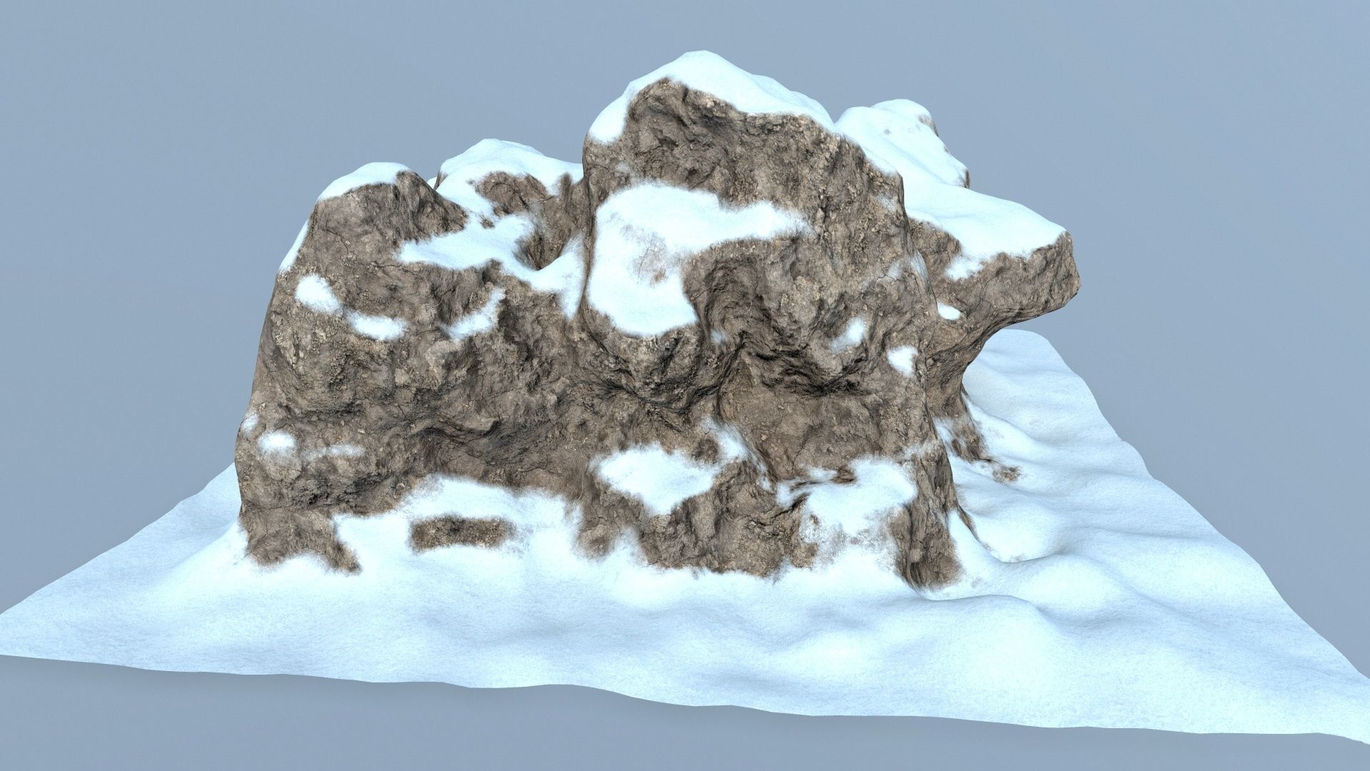 snow rocks Low-poly 3D model_5