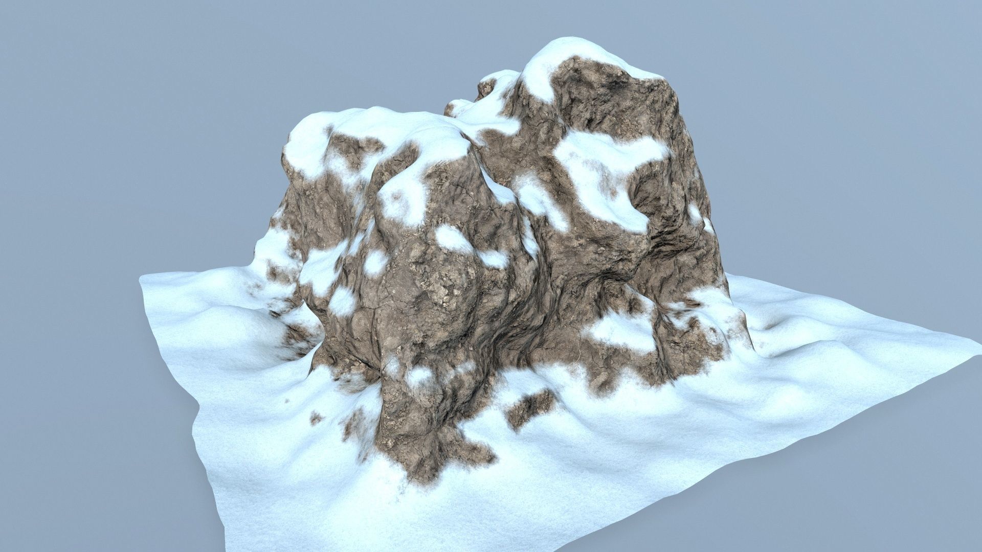 snow rocks Low-poly 3D model_6