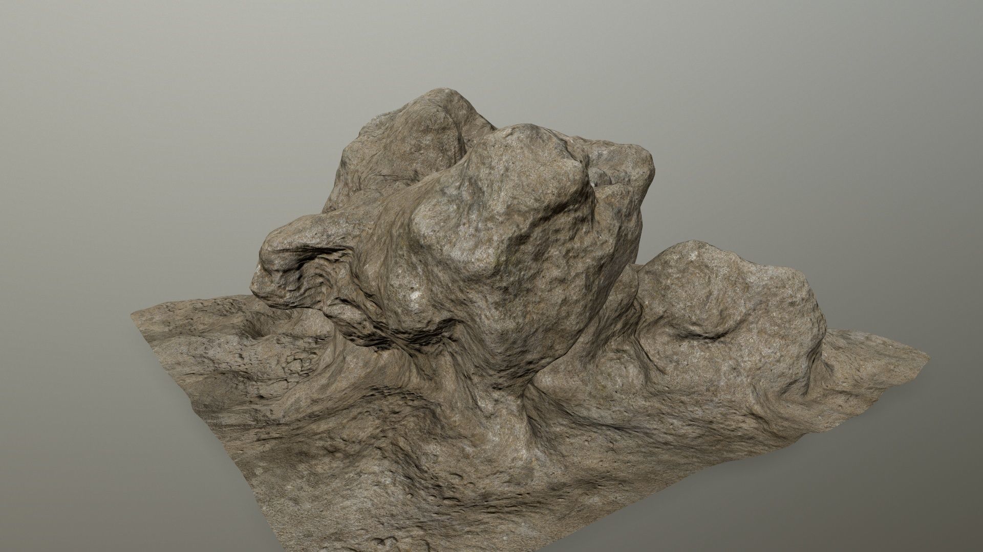 rocks rock Low-poly 3D model_1
