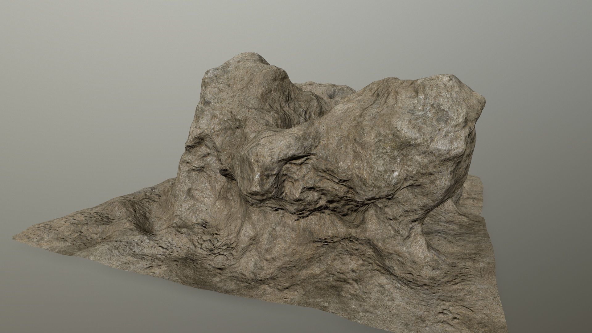 rocks rock Low-poly 3D model_2