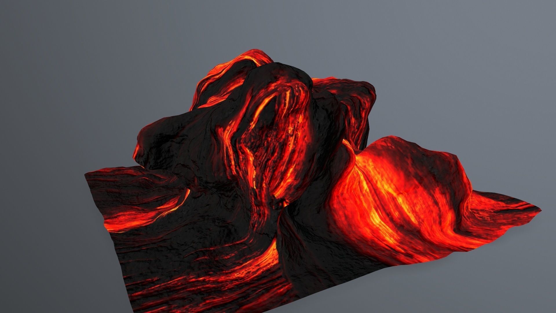 lava rocks Low-poly 3D model_1