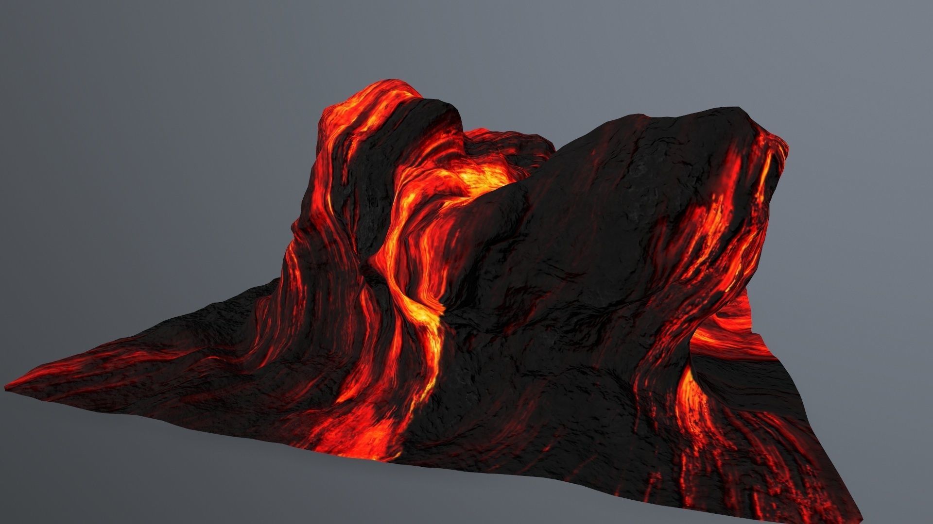 lava rocks Low-poly 3D model_2
