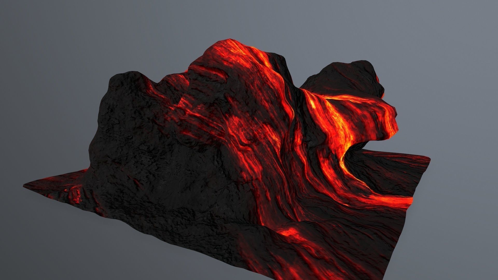 lava rocks Low-poly 3D model_4
