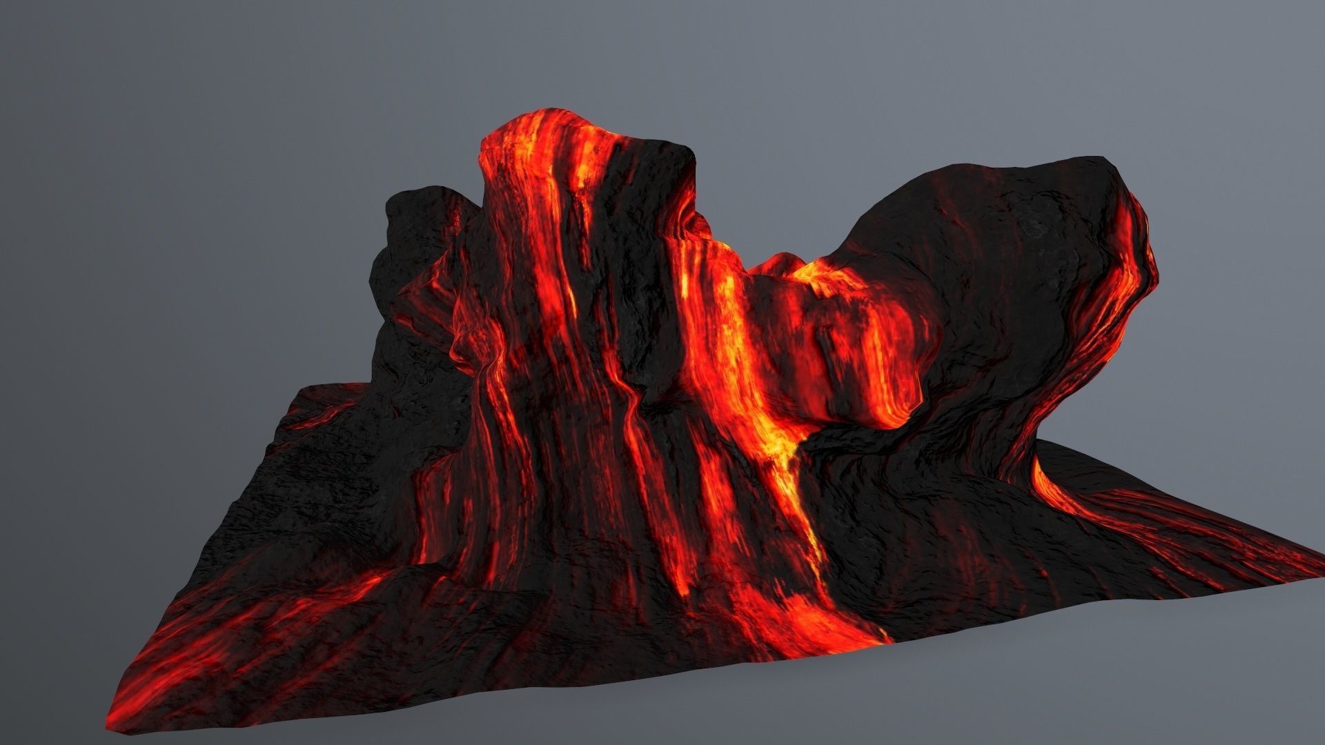 lava rocks Low-poly 3D model_3