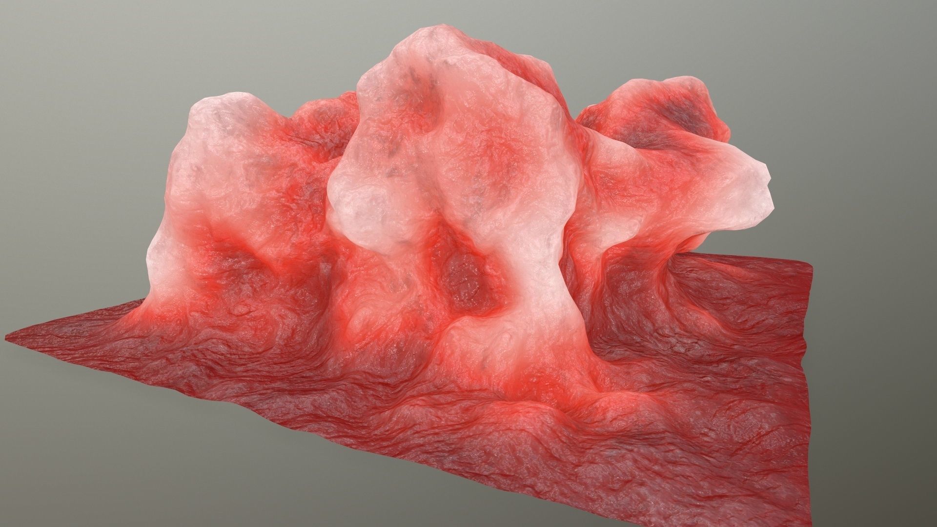 ice rock Low-poly 3D model_4