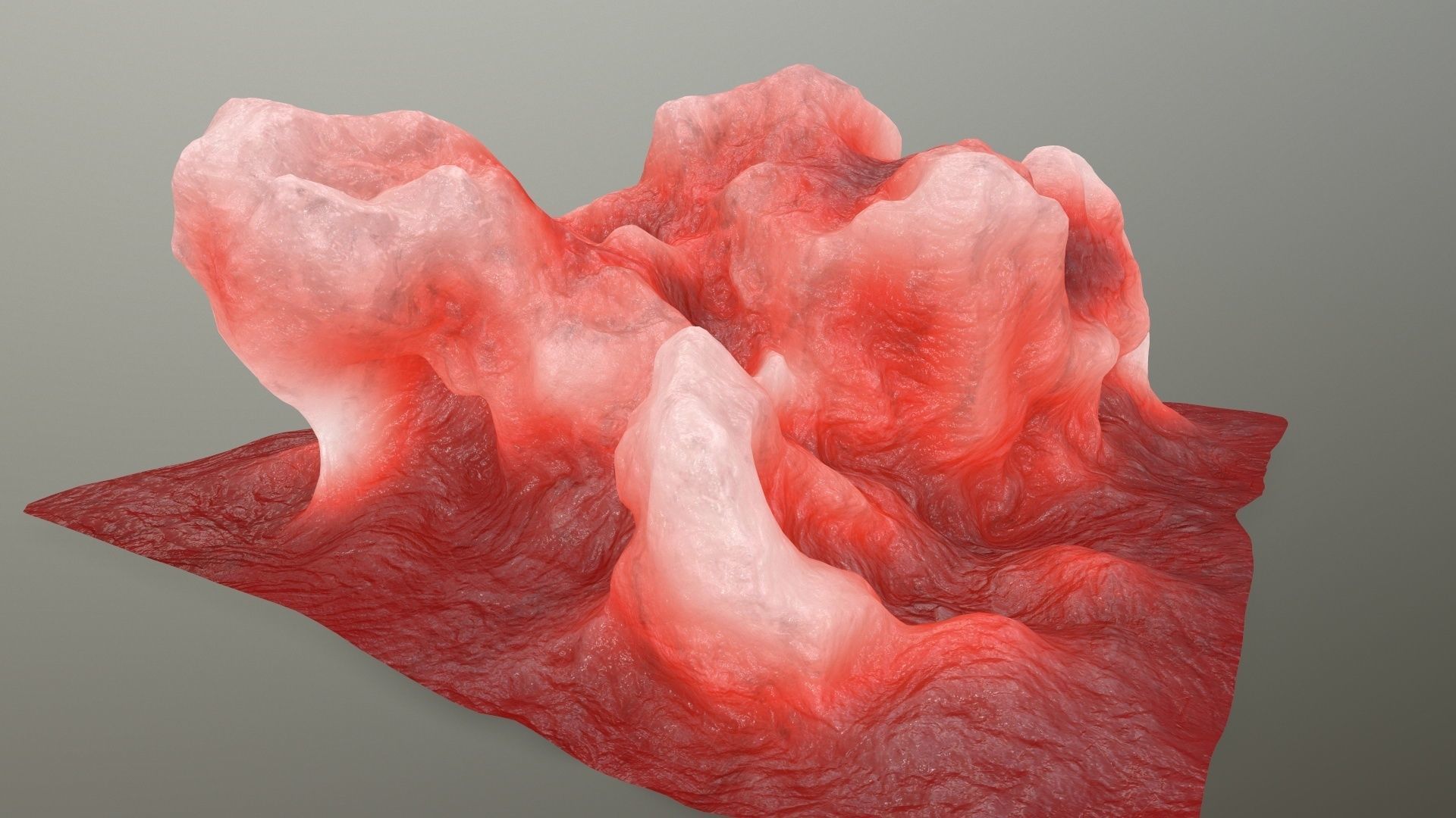 ice rock Low-poly 3D model_8