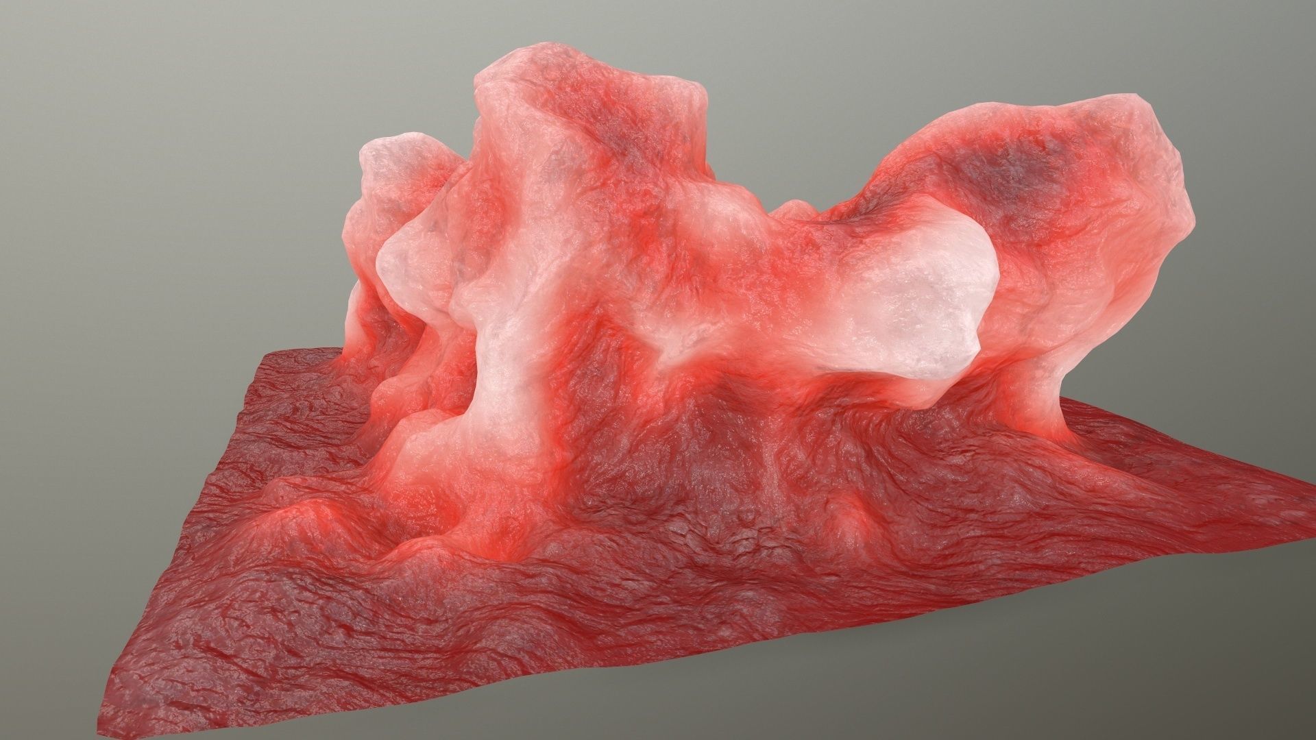 ice rock Low-poly 3D model_3