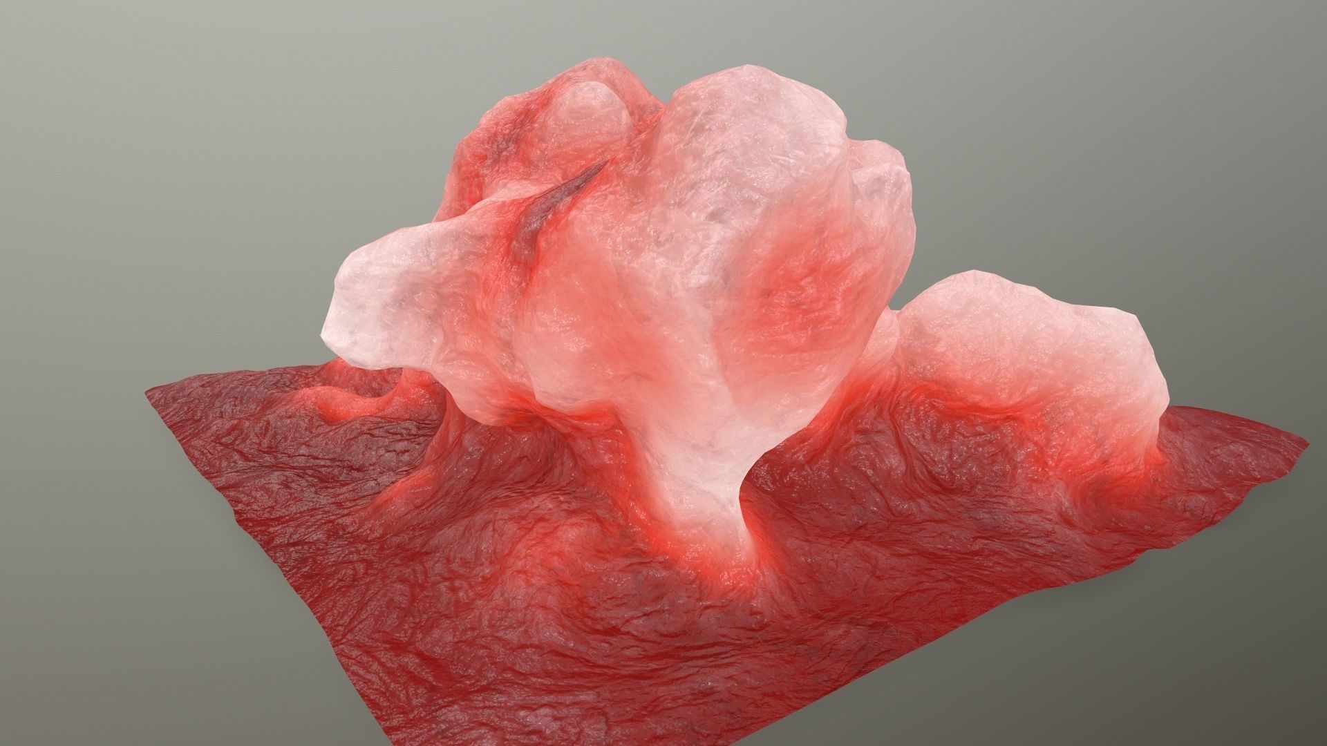 ice rock Low-poly 3D model_1