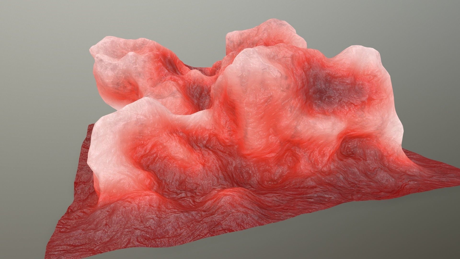 ice rock Low-poly 3D model_7