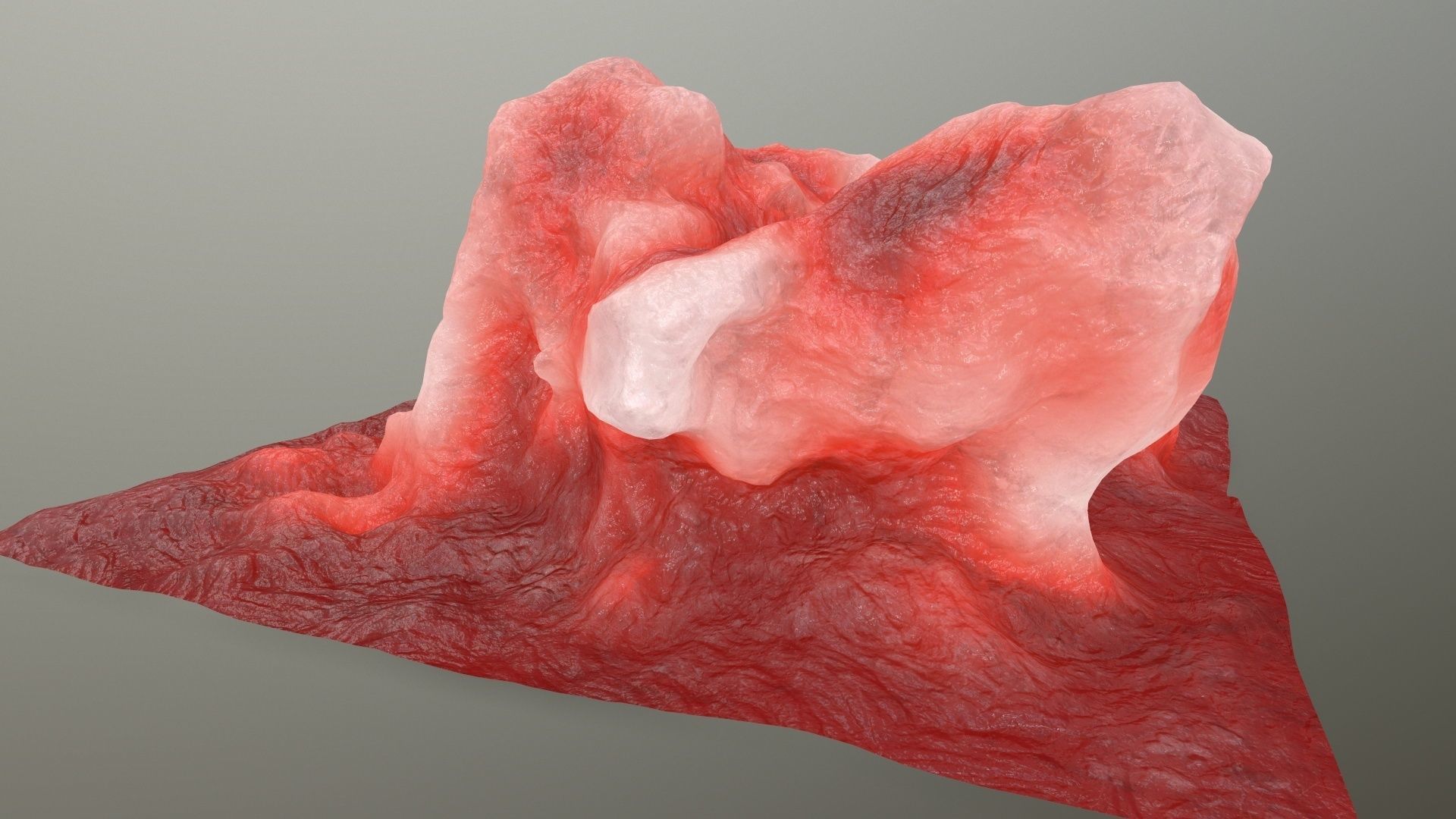 ice rock Low-poly 3D model_2