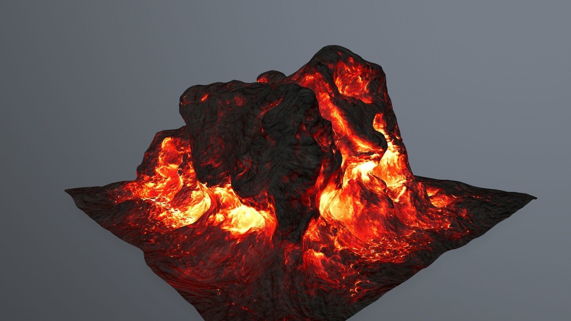 lava rocks Low-poly 3D model_5