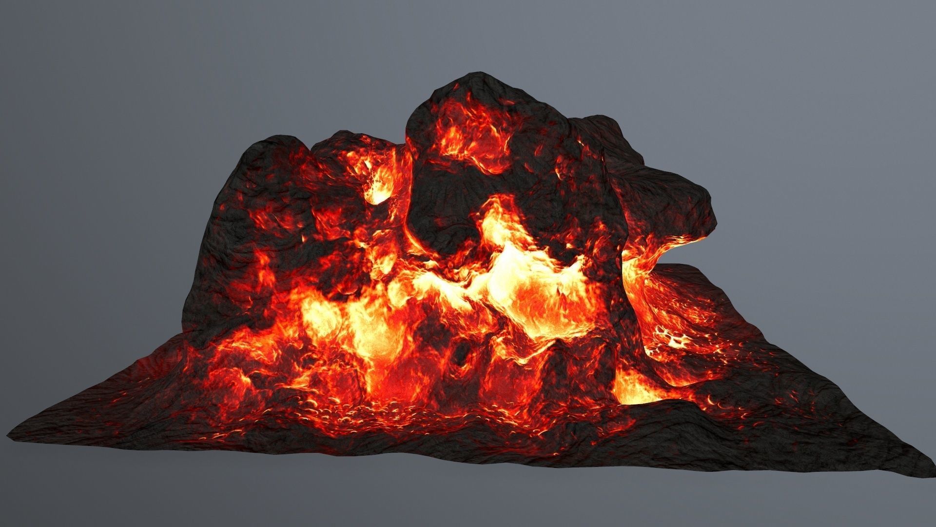 lava rocks Low-poly 3D model_4