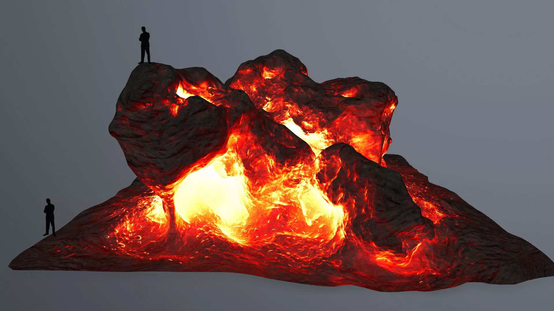 lava rocks Low-poly 3D model_0