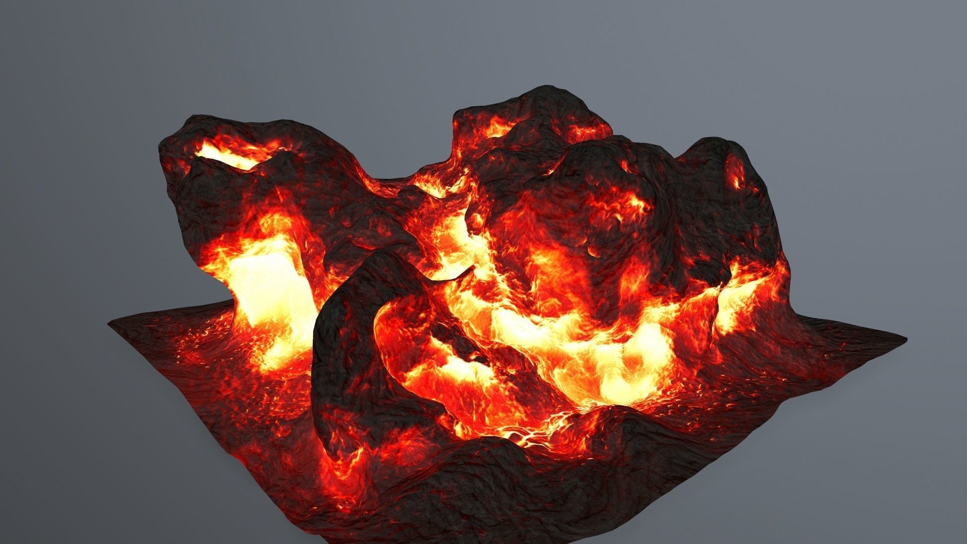 lava rocks Low-poly 3D model_7