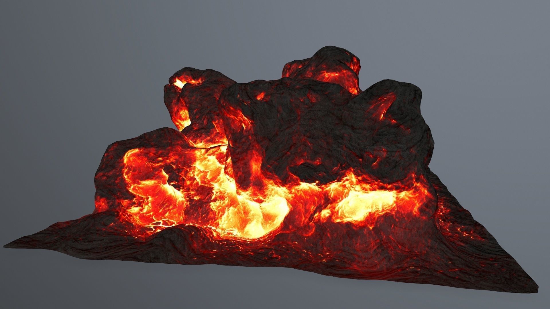 lava rocks Low-poly 3D model_6