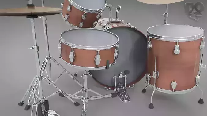 Basic drum set 3D model