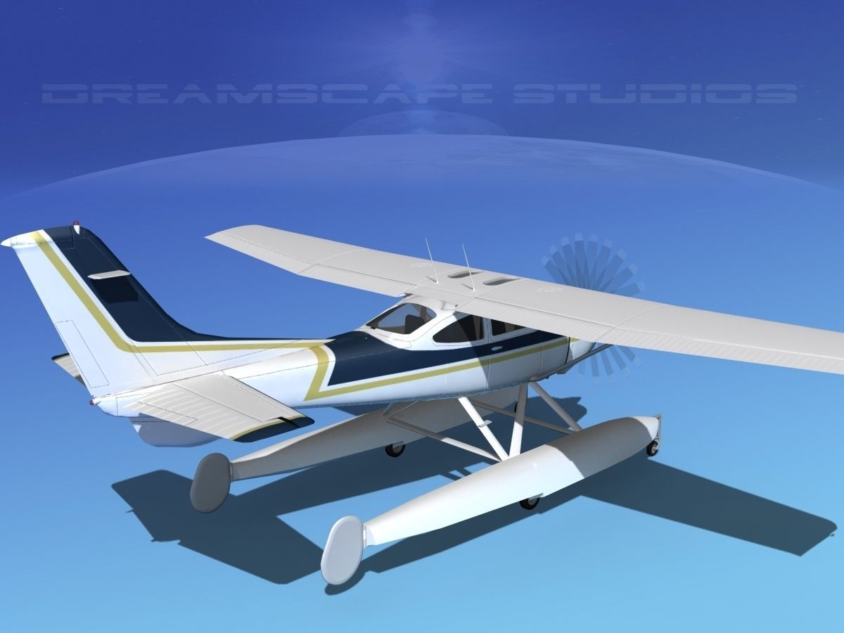 Cessna 182 Skylane Seaplane V14 3D model_5