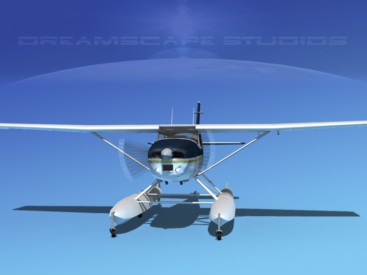 Cessna 182 Skylane Seaplane V14 3D model_1